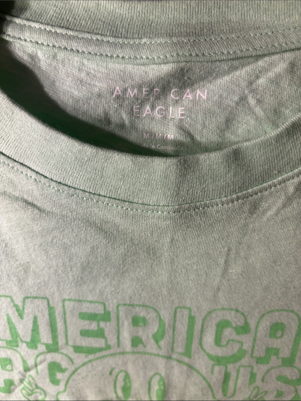 American Eagle Outfitters Neon Green Graphic Tee - Picture 3 of 6